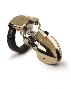 Mystim Pubic Enemy No 1 Cock Cage Edition - Gold