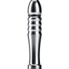 Mystim Funky Fella Metal Dildo - Silver - 5.1 Inch