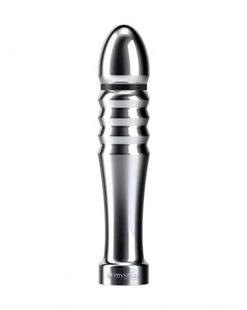 Mystim Funky Fella Metal Dildo - Silver - 5.1 Inch