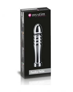 Mystim Funky Fella Metal Dildo - Silver - 5.1 Inch -Cheap Mystim Store 214224 2