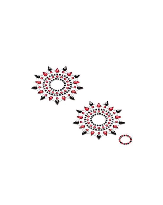 Mystim Petits Joujoux Gloria Body Jewelery - Set Of 2 - Red/black - Set Of 2 1 Mystim Petits Joujoux Gloria Body Jewelery - Set Of 2 - Red/black - Set Of 2