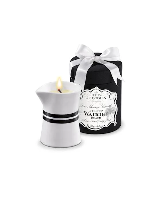 Mystim Petits Joujoux A Trip To Waikiki Beach Massage Candle - 190g - 190g 1 Mystim Petits Joujoux A Trip To Waikiki Beach Massage Candle - 190g - 190g
