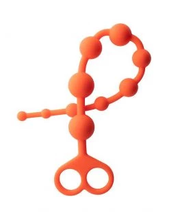 POP By Share Satisfaction Share Satisfaction Silicone Anal Beads - Orange - 13.5 Inch -Cheap Mystim Store 244330 1