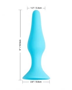 POP By Share Satisfaction Share Satisfaction Large Silicone Butt Plug - Aqua - Large -Cheap Mystim Store 244335 3