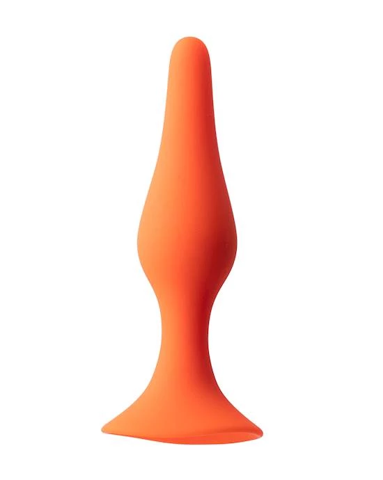 POP By Share Satisfaction Share Satisfaction Medium Silicone Butt Plug - Orange - Med 1 POP By Share Satisfaction Share Satisfaction Medium Silicone Butt Plug - Orange - Med