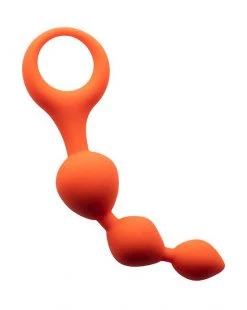 POP By Share Satisfaction Share Satisfaction Silicone 3 Bead Plug - Orange -
