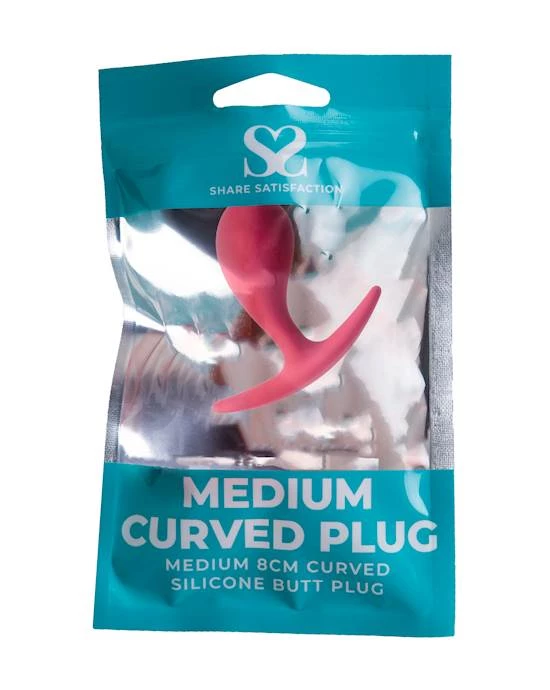 POP By Share Satisfaction Share Satisfaction Medium Curved Plug - Pink - 2.2 Inch 2 POP By Share Satisfaction Share Satisfaction Medium Curved Plug - Pink - 2.2 Inch - Image 2
