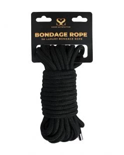 Share Satisfaction Luxury Bondage Rope - 5m - Black