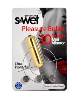 Nu Sensuelle S-wet Pleasure Bullet - Gold - 3.1 Inch