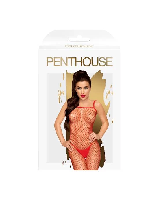 Penthouse Lingerie Penthouse Body Search Bodystocking - Red - Extra Large 2 Penthouse Lingerie Penthouse Body Search Bodystocking - Red - Extra Large - Image 2