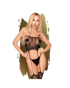 Penthouse Lingerie Tasty Treat Bodystocking - Black - One Size