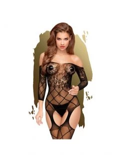 Penthouse Lingerie Top Notch Bodystocking - Black - Extra Large
