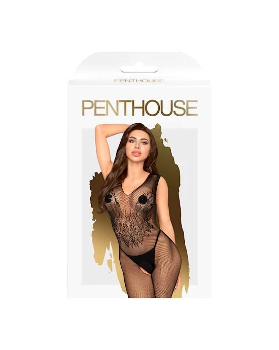 Penthouse Lingerie Wild Catch Bodystocking - Black - One Size 2 Penthouse Lingerie Wild Catch Bodystocking - Black - One Size - Image 2